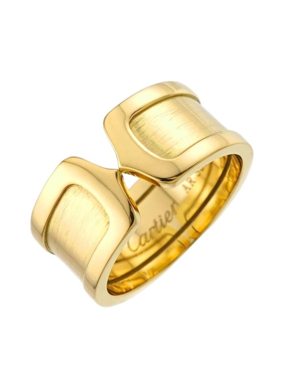 Cartier C2 59 Ring 18k Yellow Gold 750 2C Logo